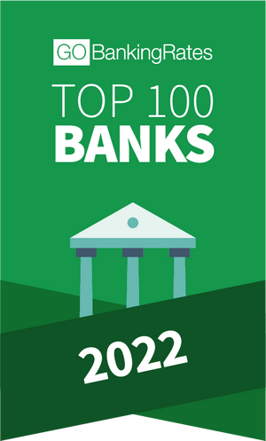 multi-color green to 100 banks badge 2022